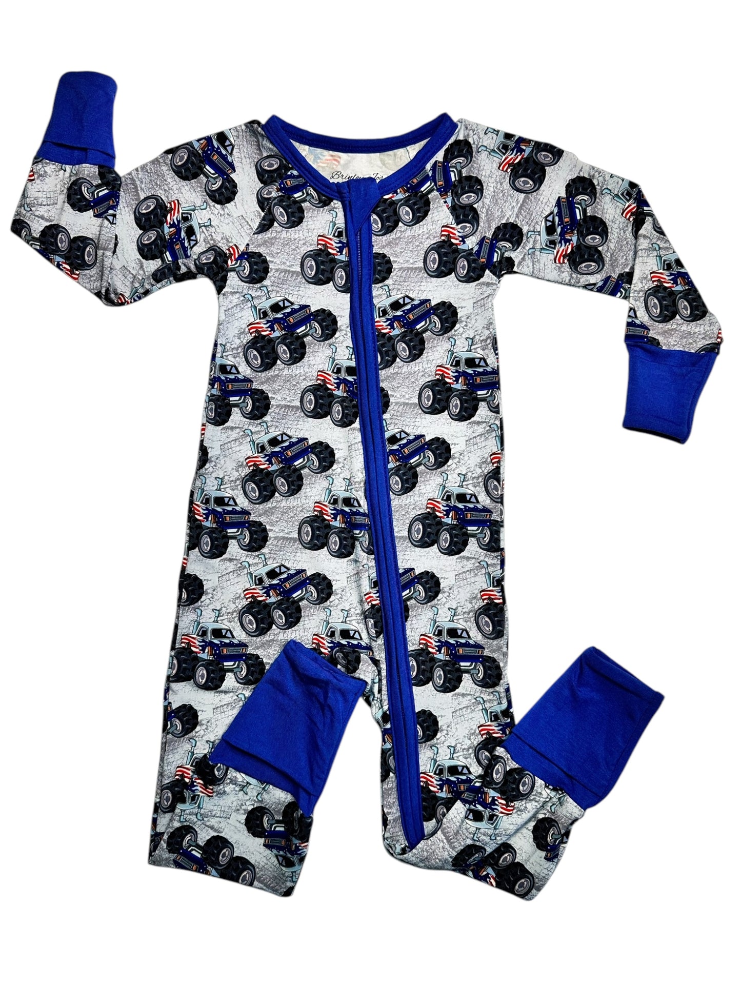 Red, White & Zoom Bamboo Romper