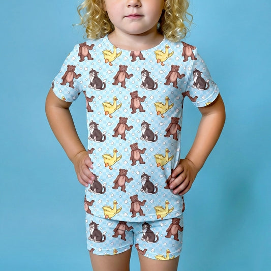 Storytime Sleepers Bamboo Short Sleeve and Shorts Two Piece Pajama Set (Pre Order)