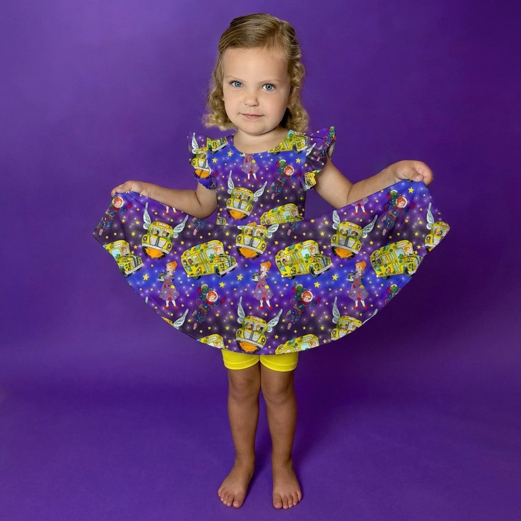 Magical Learning Bamboo Peplum Dress and Short Set (Pre Order with expected delivery August 2026) (Copy)