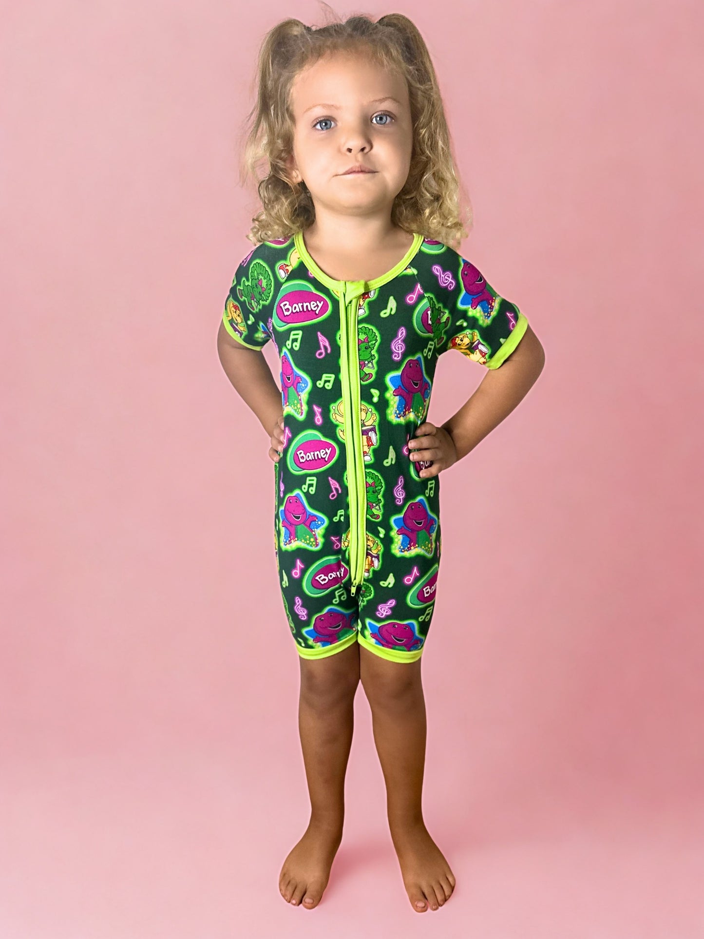 Purple Dinosaur Bamboo Shortie