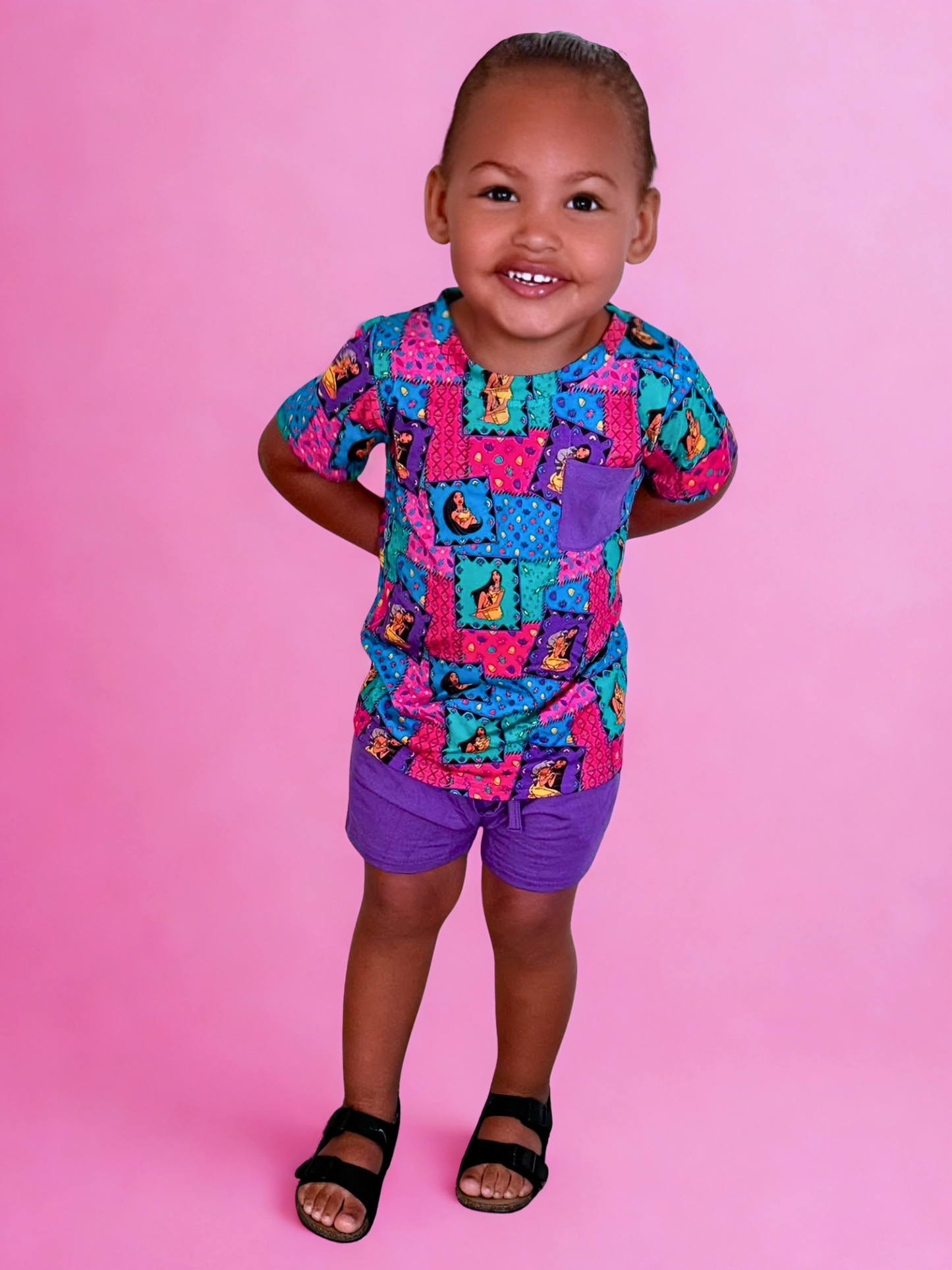 Retro Remix Bamboo Pocket Tee and Shorts Set