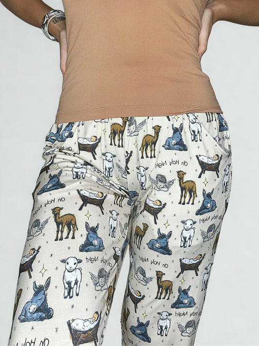 Oh Holy Night Adult Bamboo Joggers