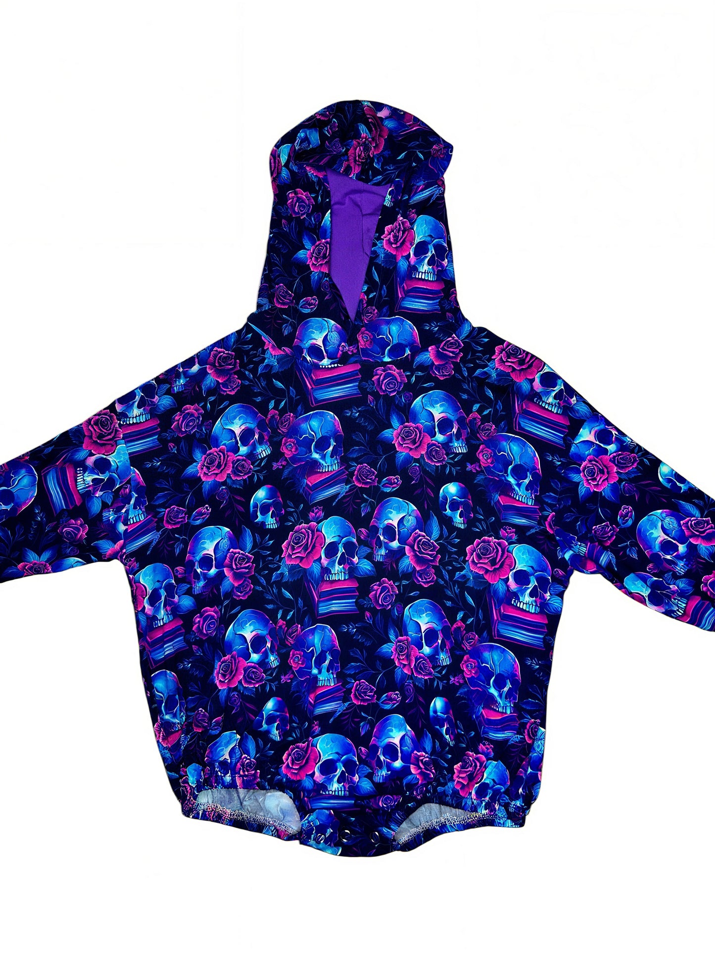 Poison Petals Bamboo Bubble Hoodie with Snaps