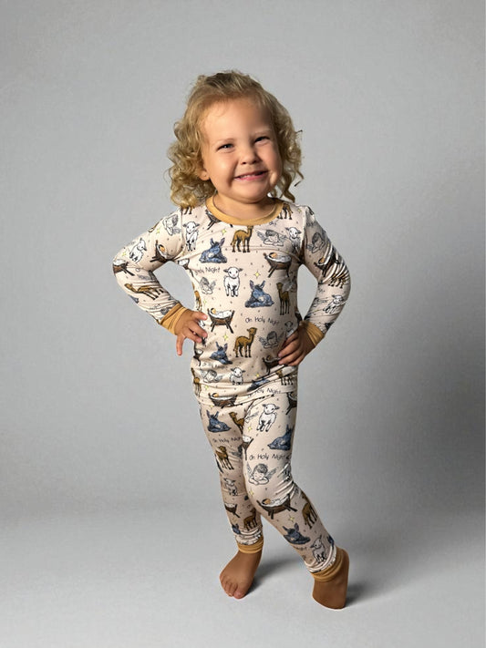 Oh Holy Night Two Piece Bamboo Pajama Set