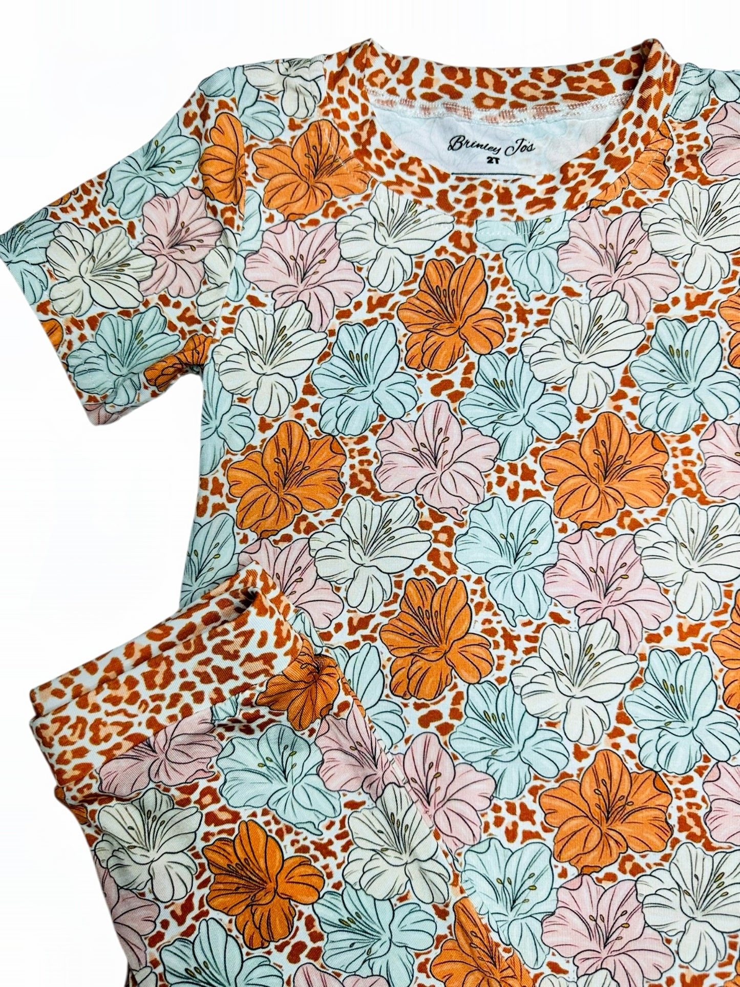 Leopard Lily Bamboo Two Piece Short Sleeve & Short Set