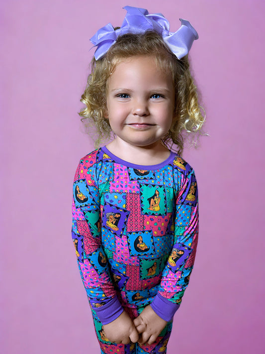 Retro Remix Bamboo Long Sleeve Two Piece Pajama Set