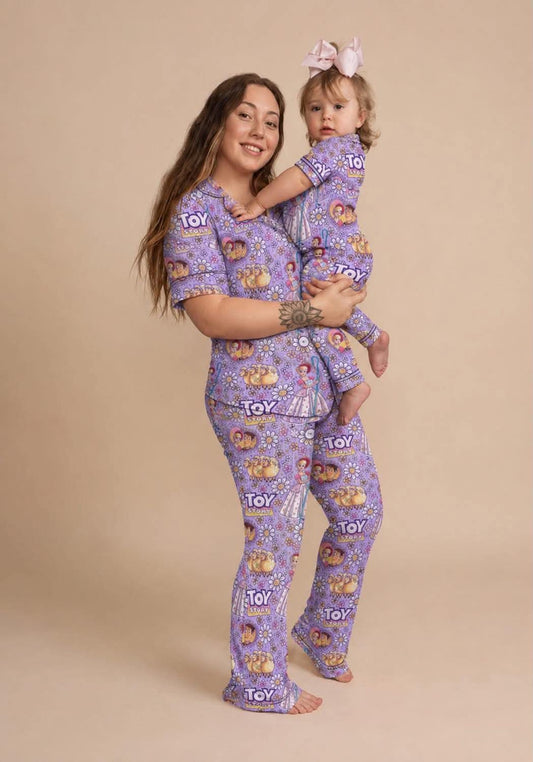 Rootin’ Tootin’ Daisies Toddler Bamboo Two Piece Button Up Top and Bottoms Pajama Set (Pre Order with expected arrival mid September)