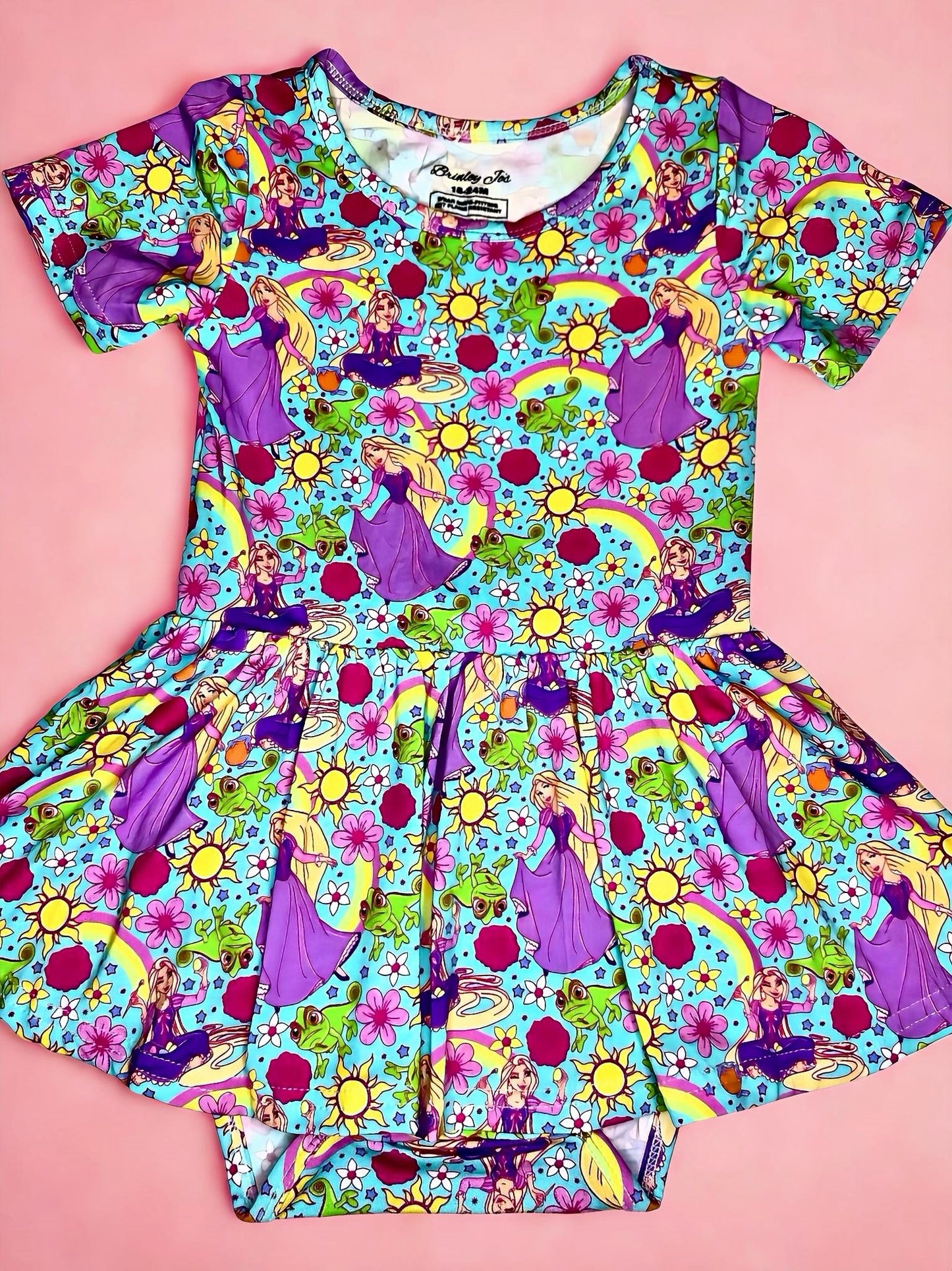 Besties in Bloom Bamboo Twirl Dress with snaps