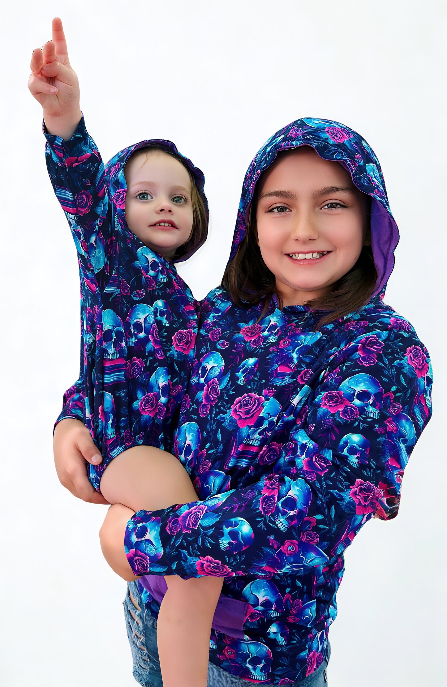 Poison Petals Bamboo Bubble Hoodie with Snaps