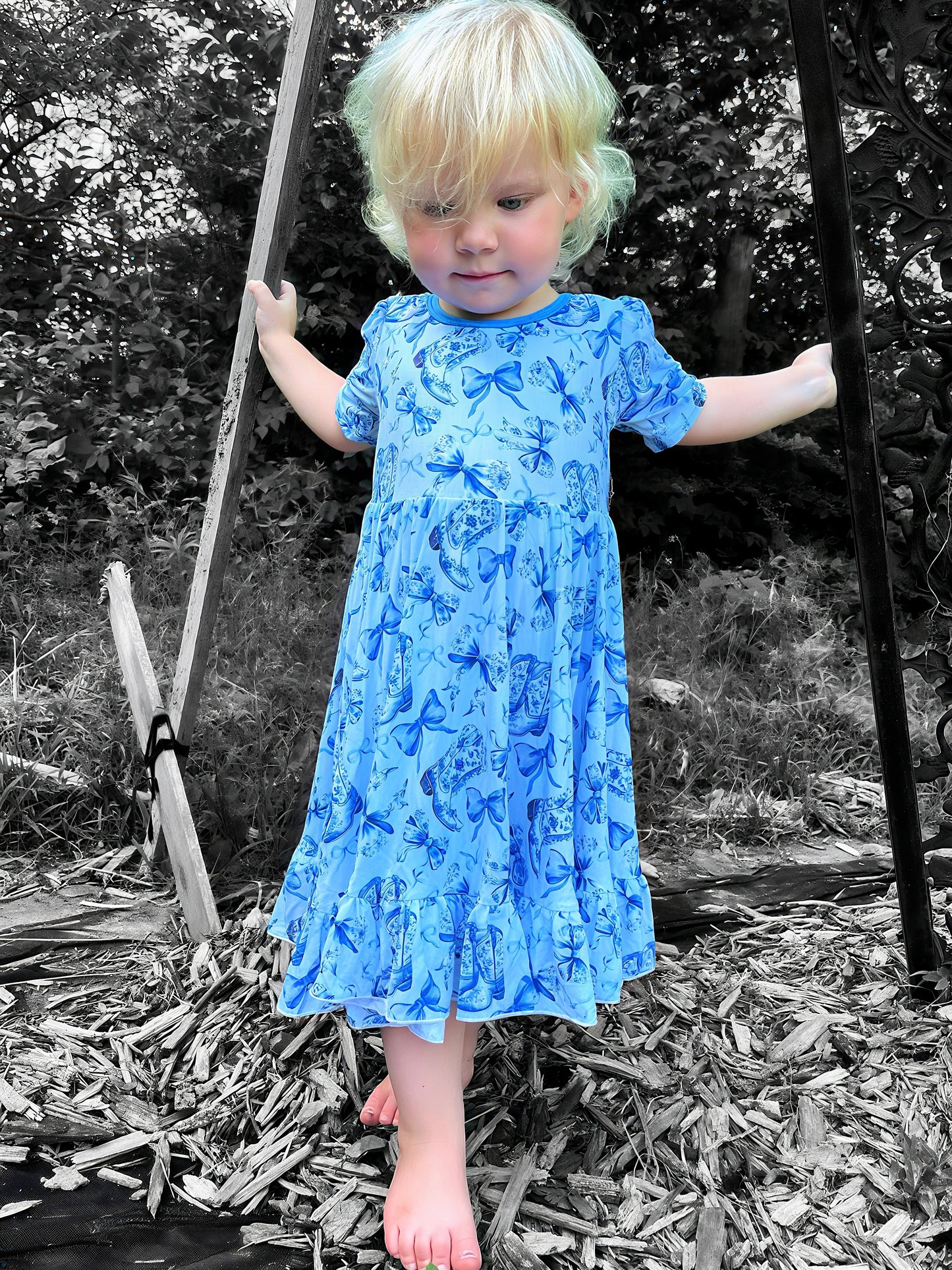 Boots & Bows Bamboo Twirl Dress