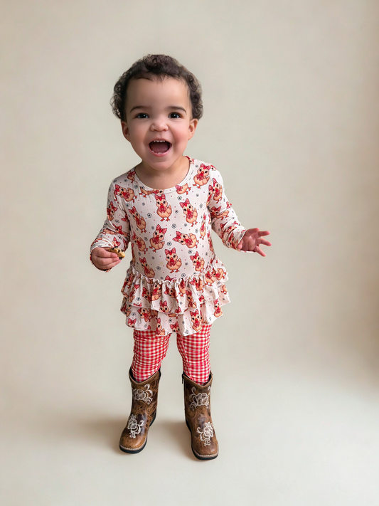 Pretty Peeps Bamboo Peplum Set