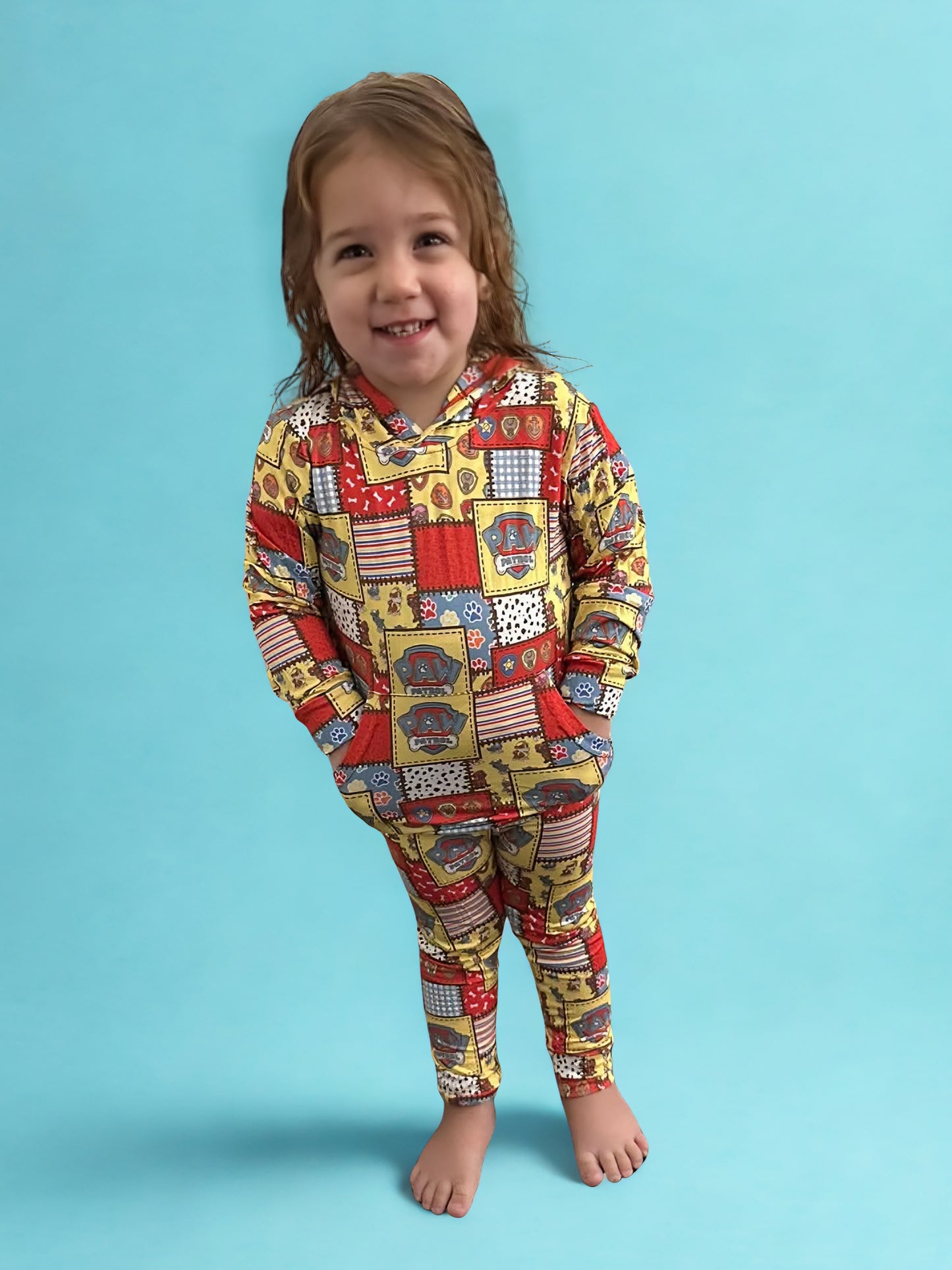 Patchwork Playtime Bamboo Toddler Hoodie