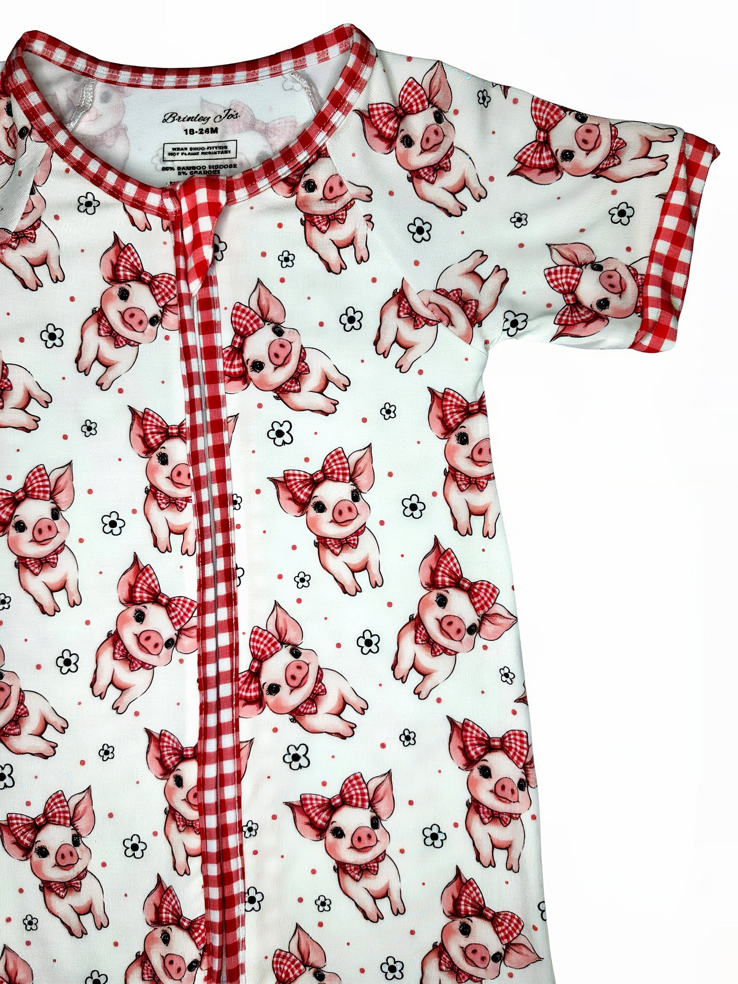 Plaid Pigs Bamboo Shortie
