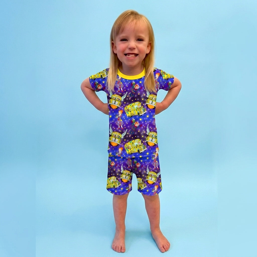 Magical Learning Bamboo Two Piece Short Sleeve and Shorts Pajama Set (Pre Order with expected arrival August 2026)
