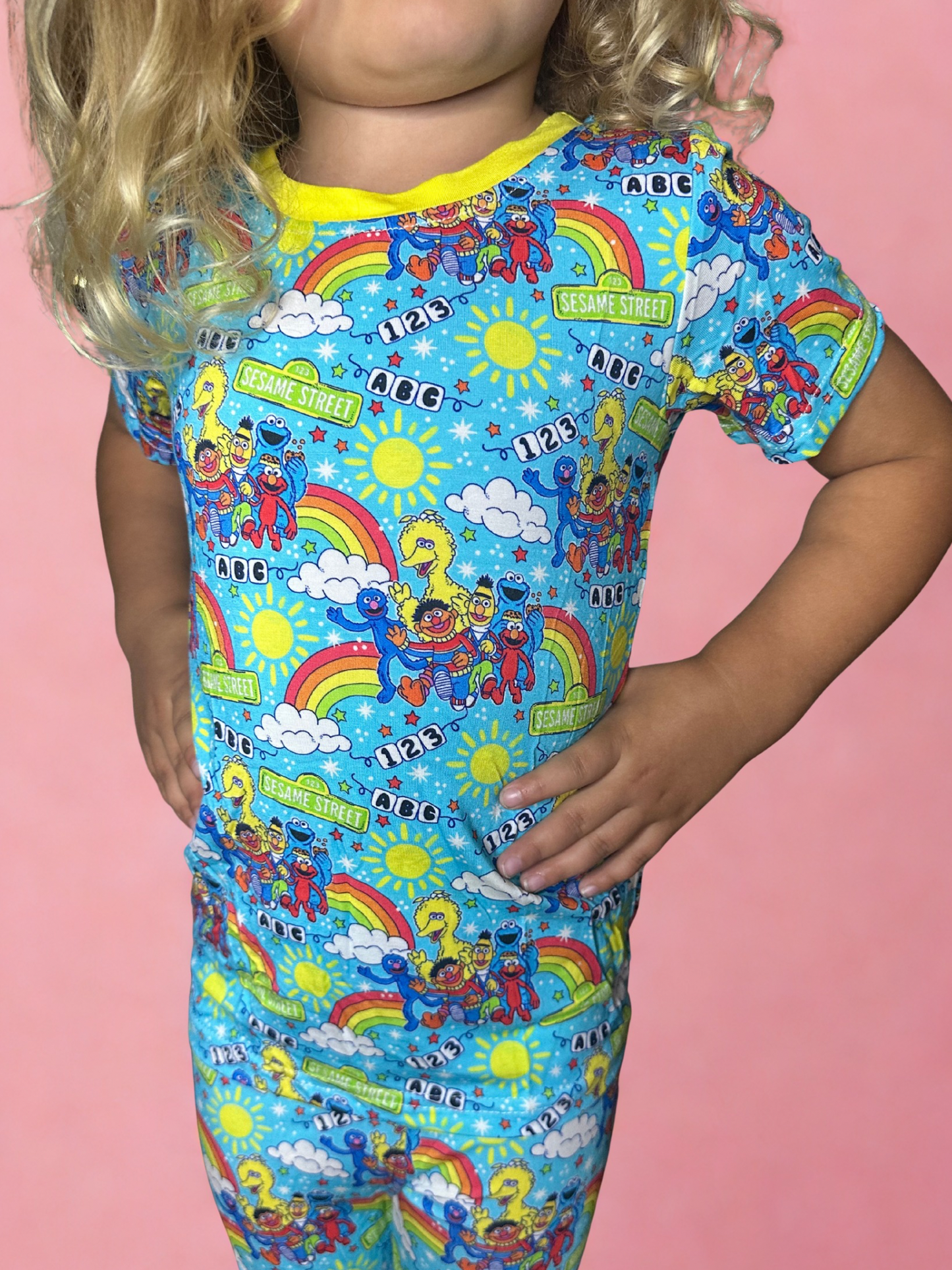 Sunny Days Bamboo Two Piece Short Sleeve and Bottoms Set