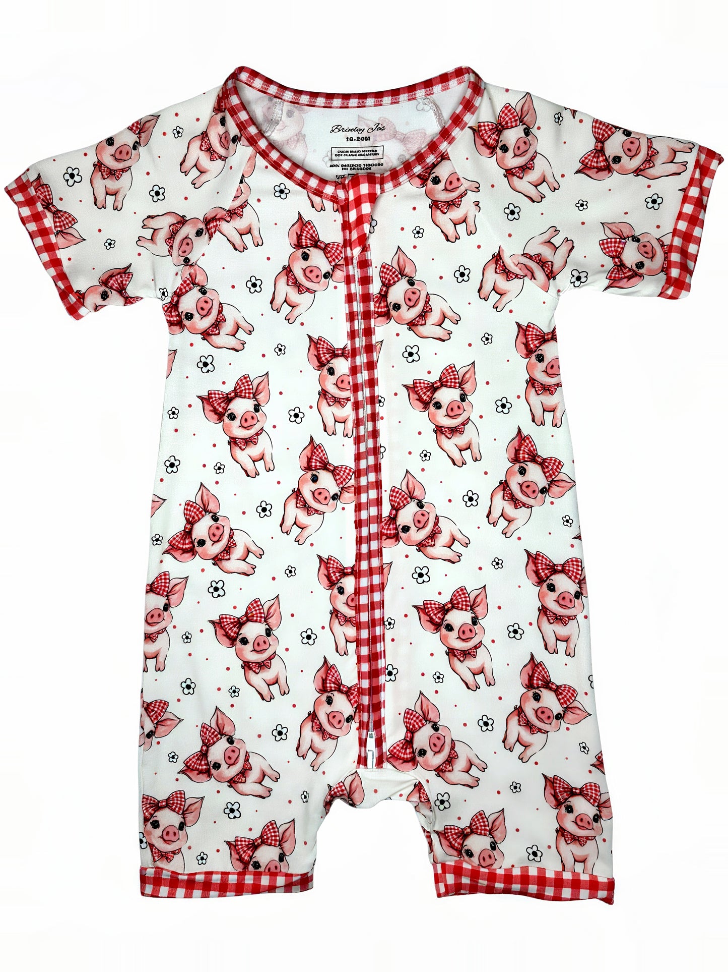 Plaid Pigs Bamboo Shortie