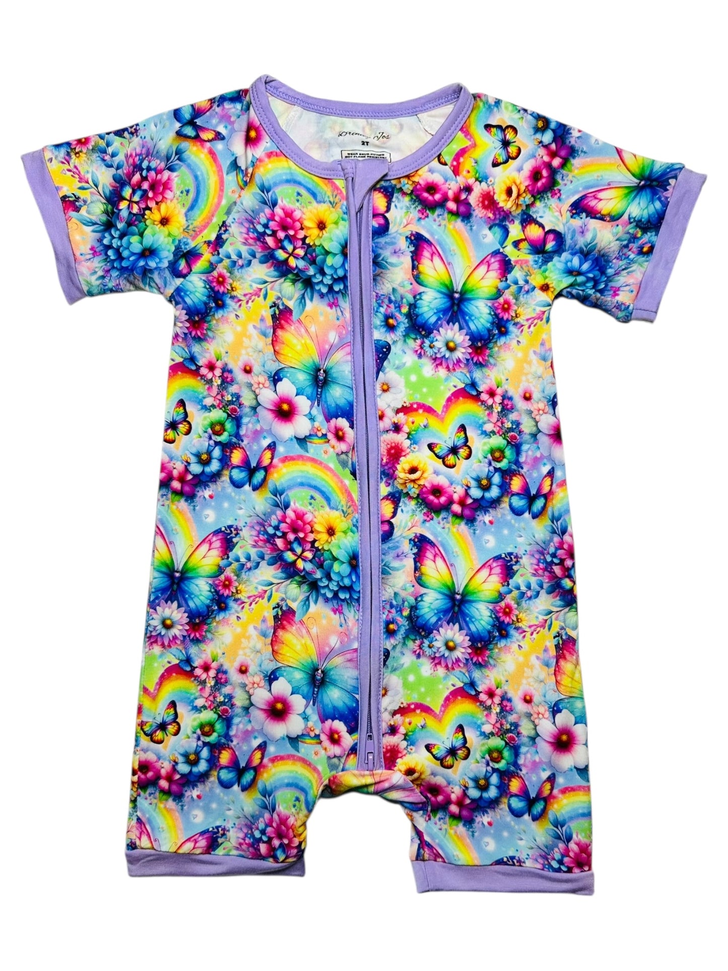 Rainbow Flutters Bamboo Shortie