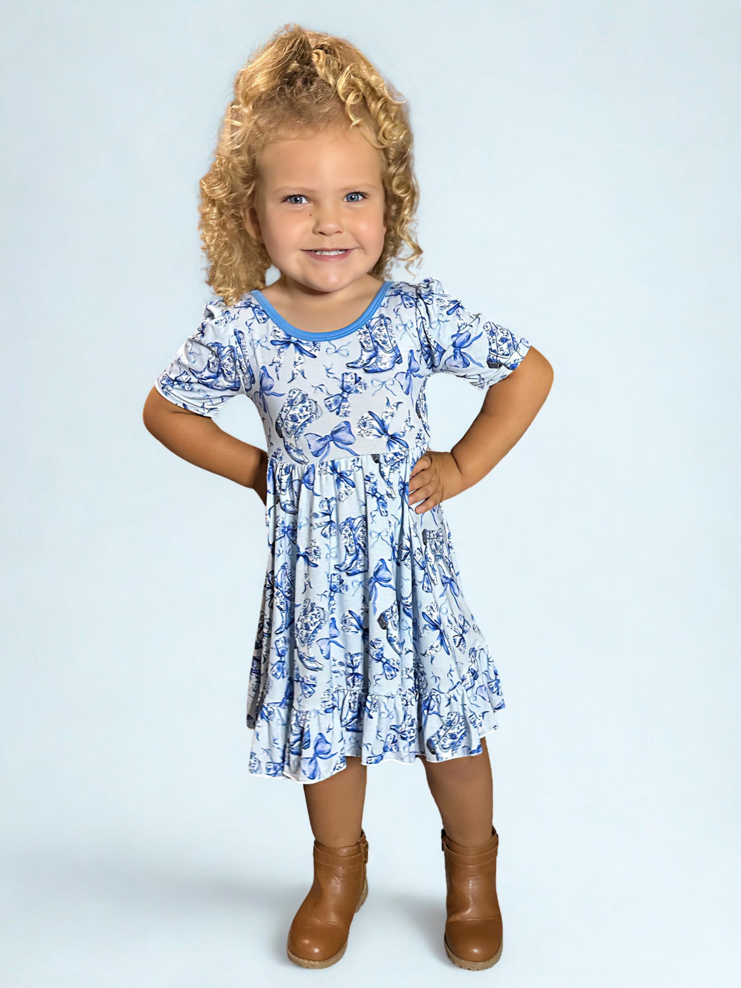 Boots & Bows Bamboo Twirl Dress