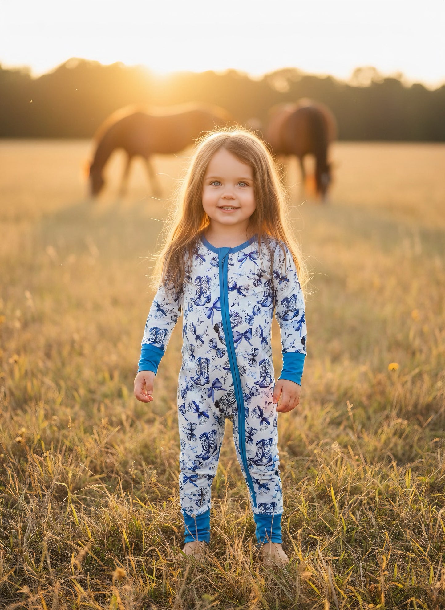 Boots & Bows Bamboo Romper