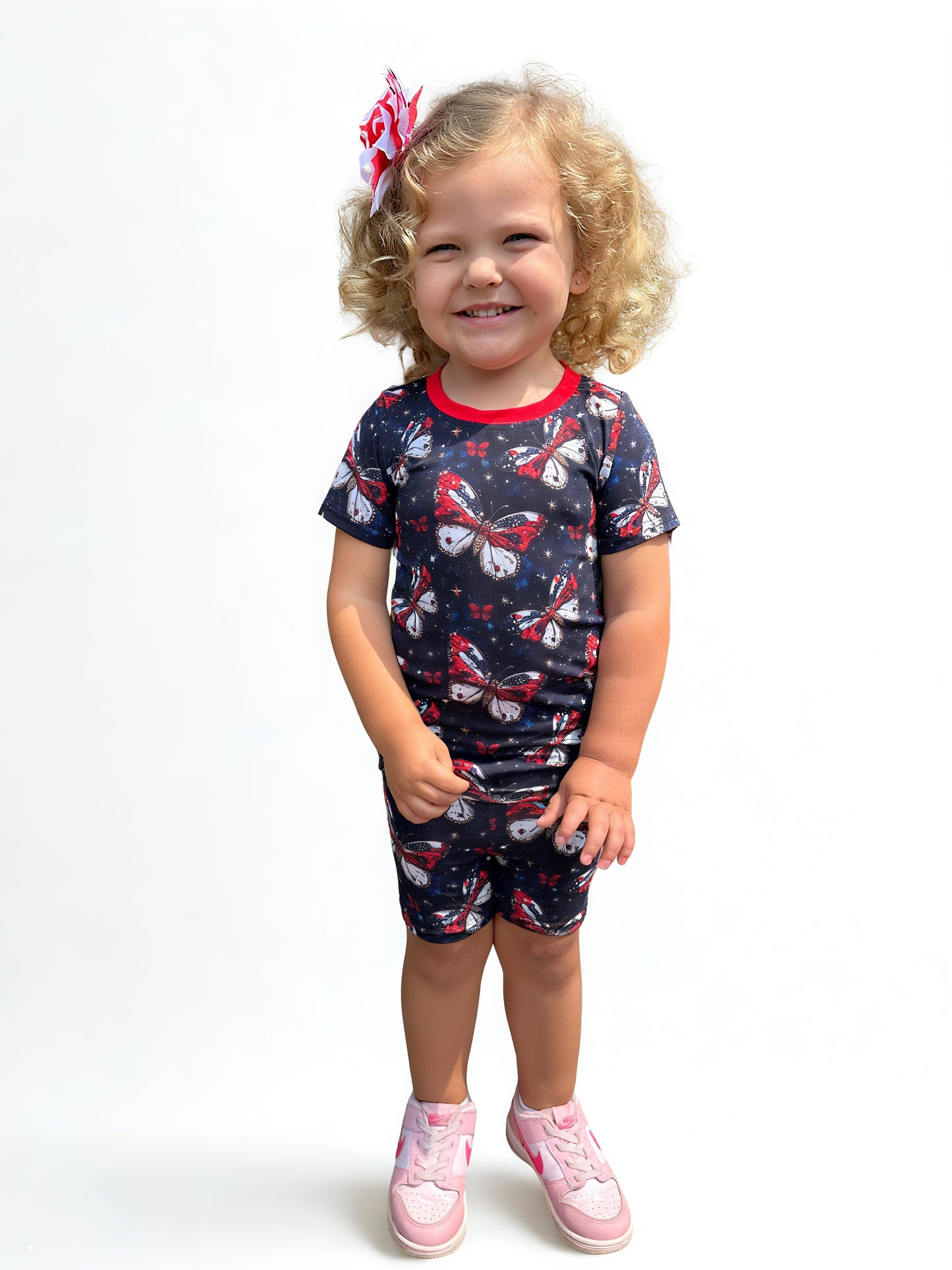 Firework Flutters Bamboo Two Piece Short Set
