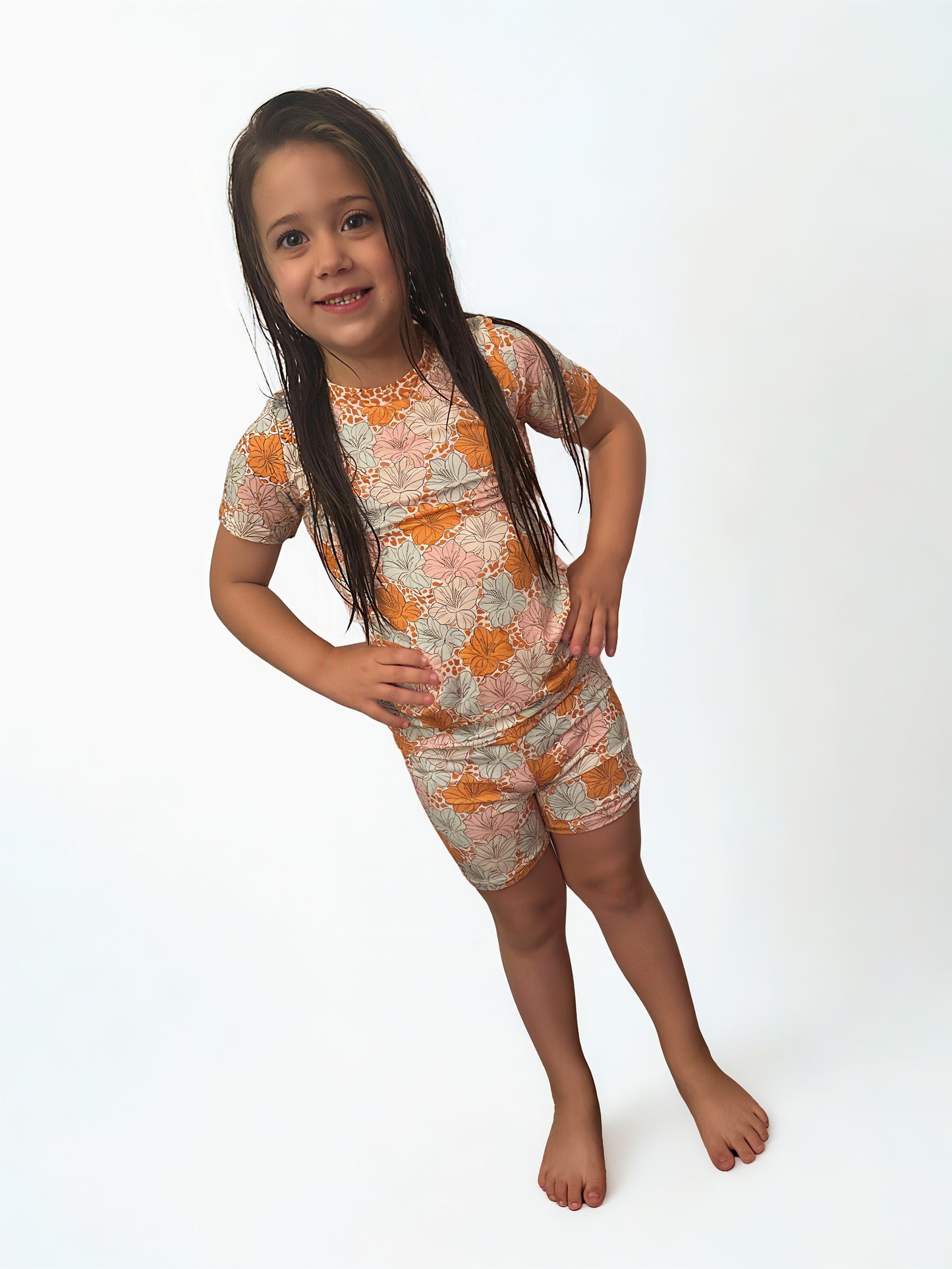 Leopard Lily Bamboo Two Piece Short Sleeve & Short Set