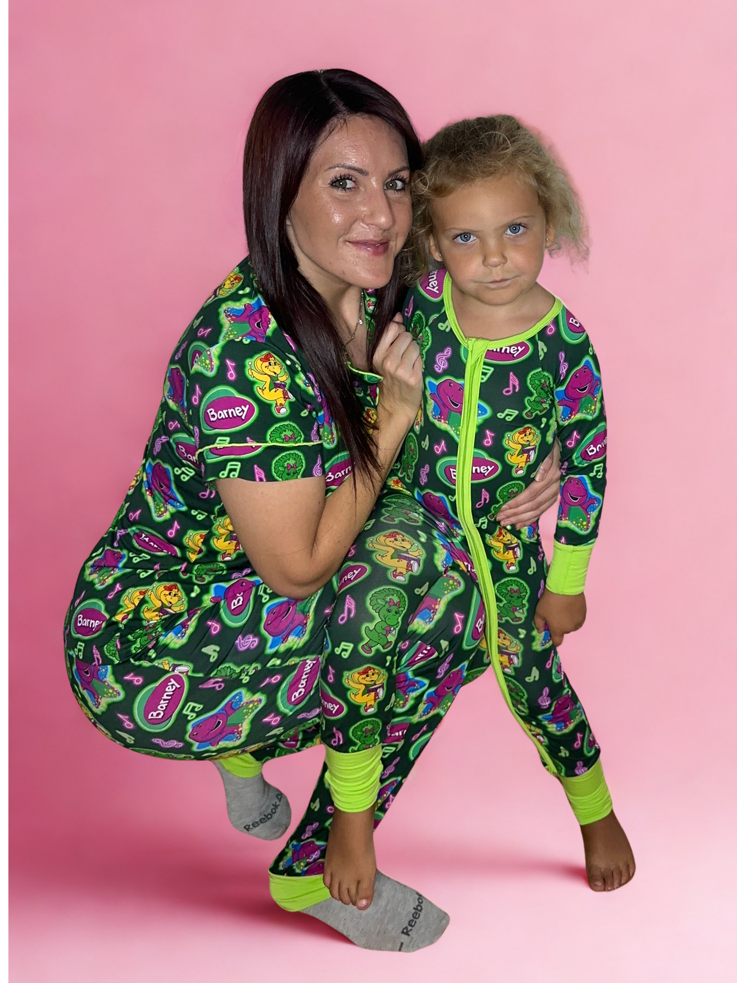 Purple Dinosaur Adult Bamboo Joggers