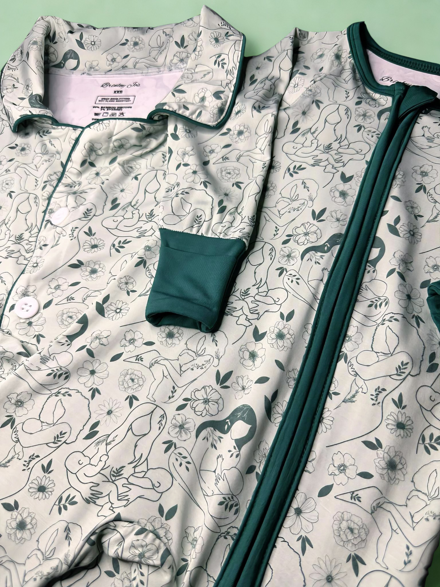 Beautiful Bond Adult Bamboo Button Up Top and Shorts Set