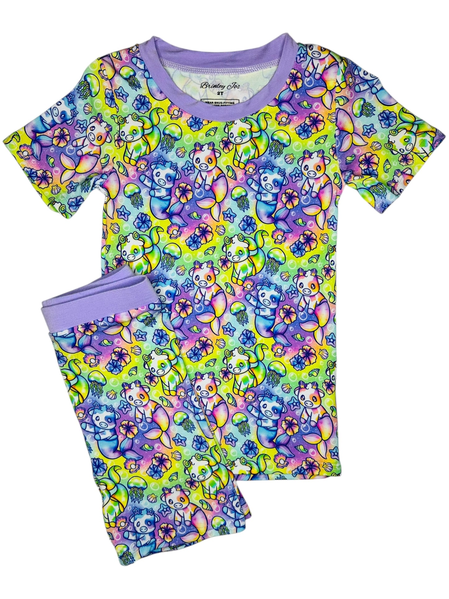 Moomaid Bamboo Short Sleeve & Shorts Two Piece Set
