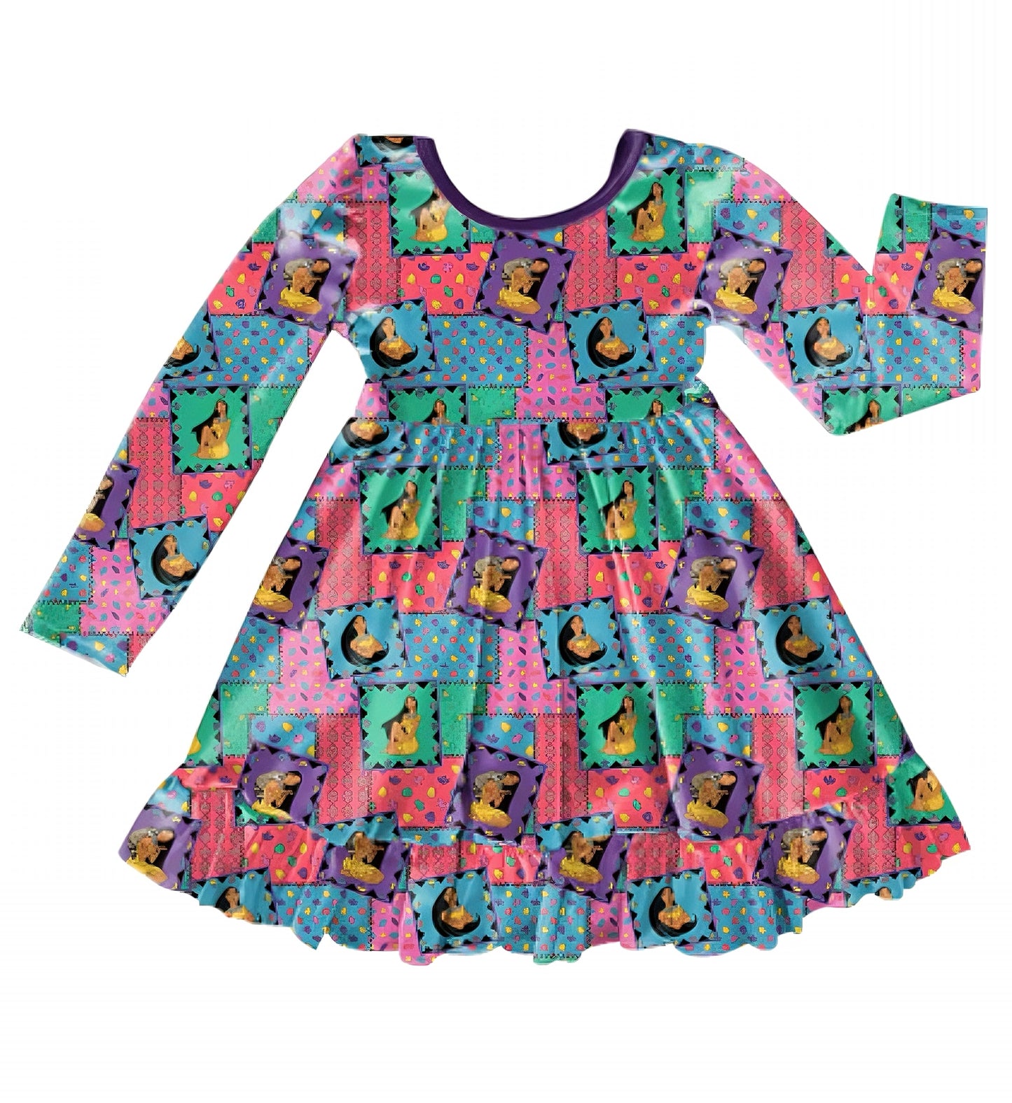 Retro Remix Bamboo Twirl Dress (pre order)