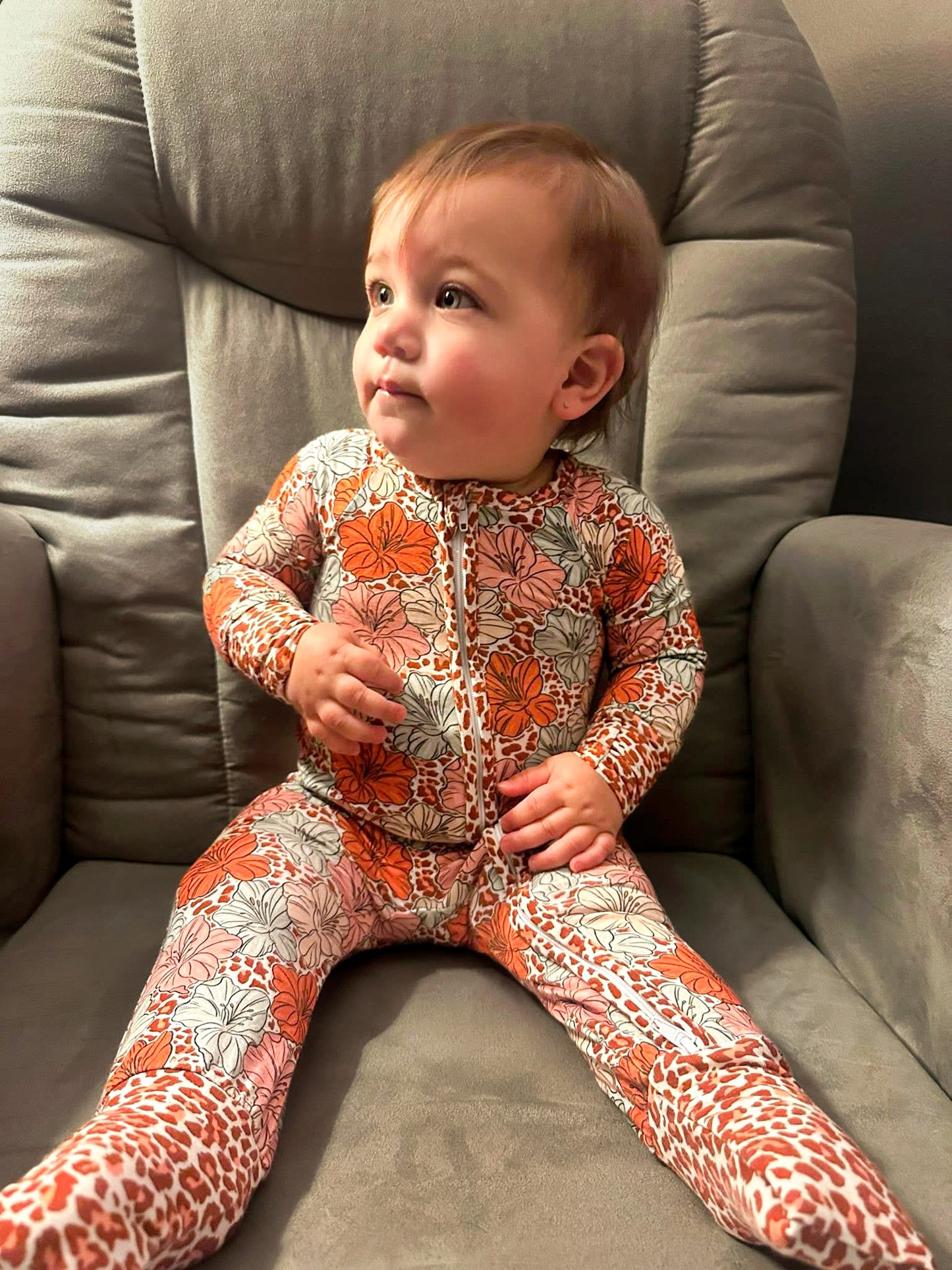 Leopard Lily Bamboo Romper