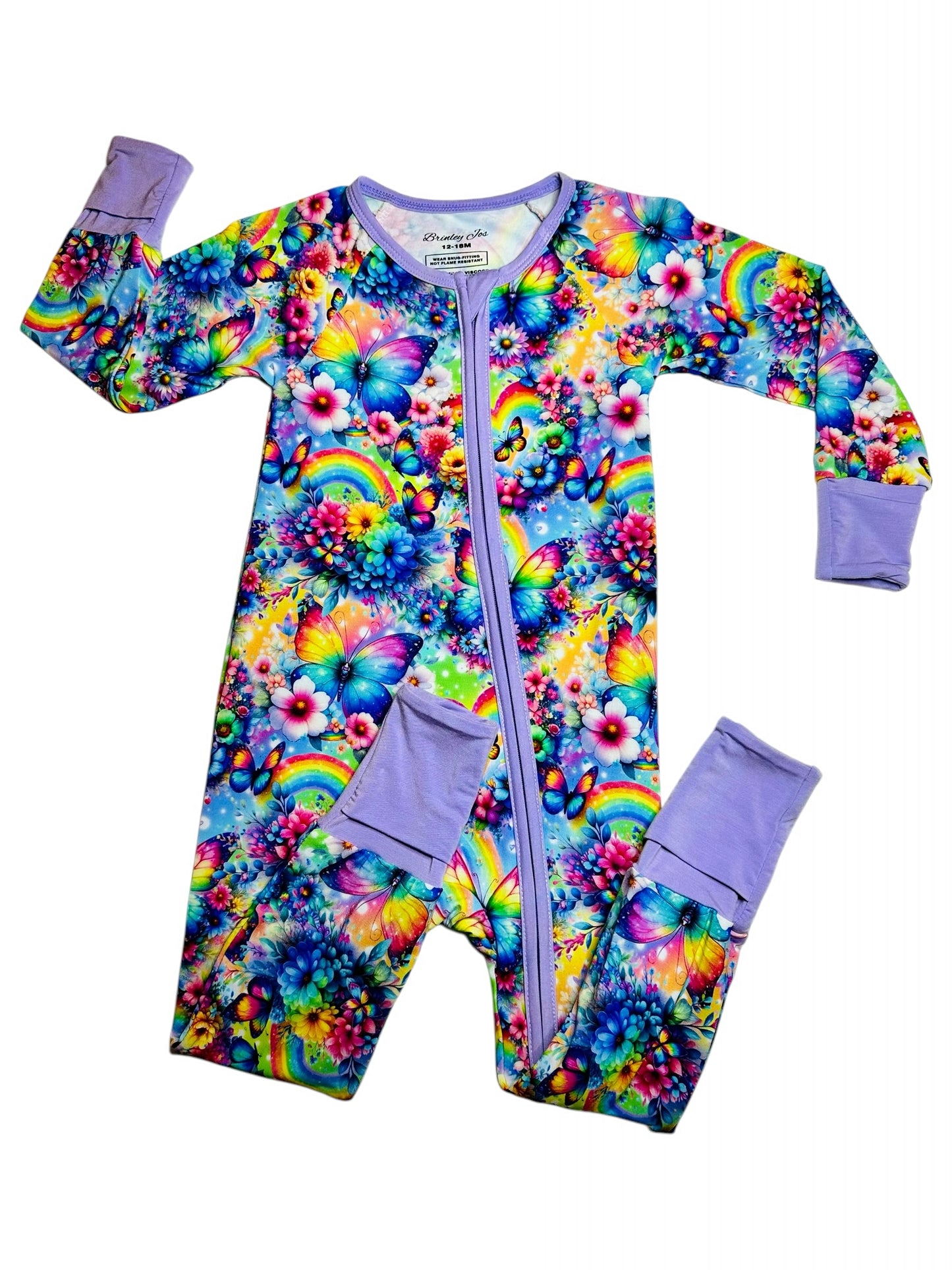 Rainbow Flutters Bamboo Romper