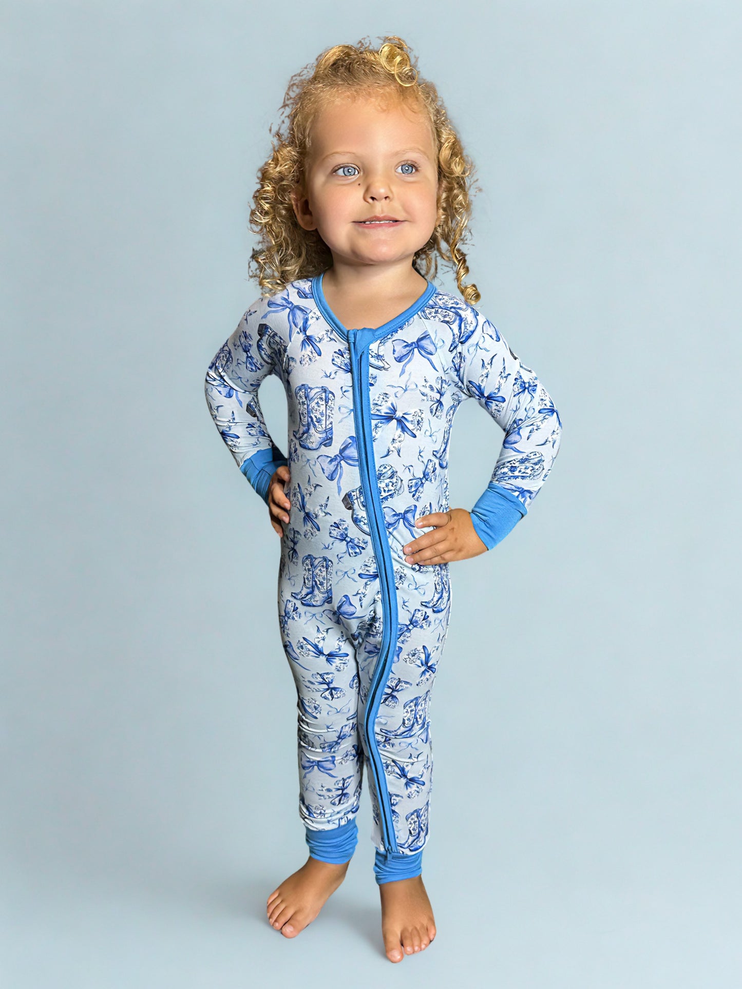 Boots & Bows Bamboo Romper