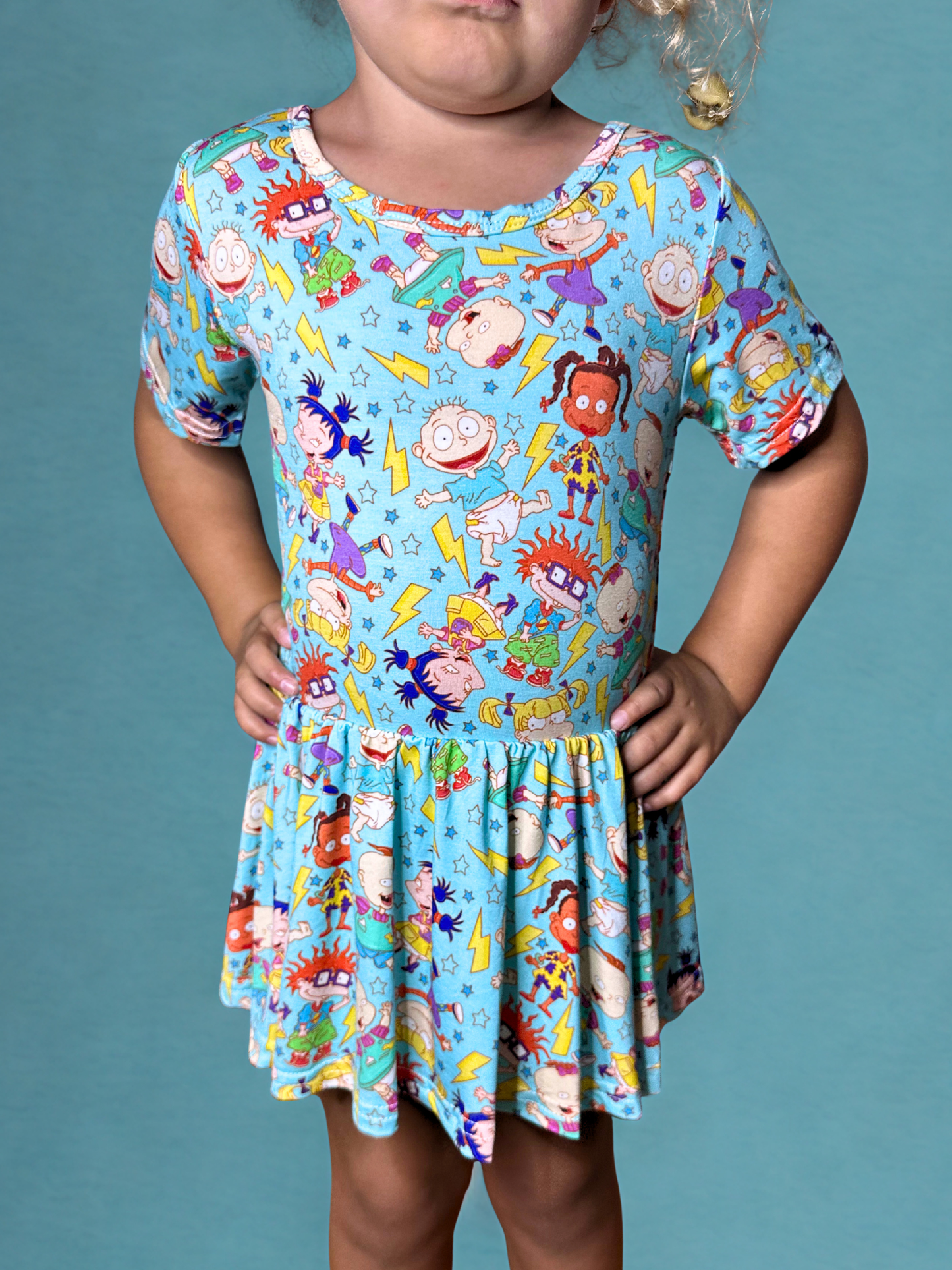 Baby Buds Bamboo Twirl Dress with snaps