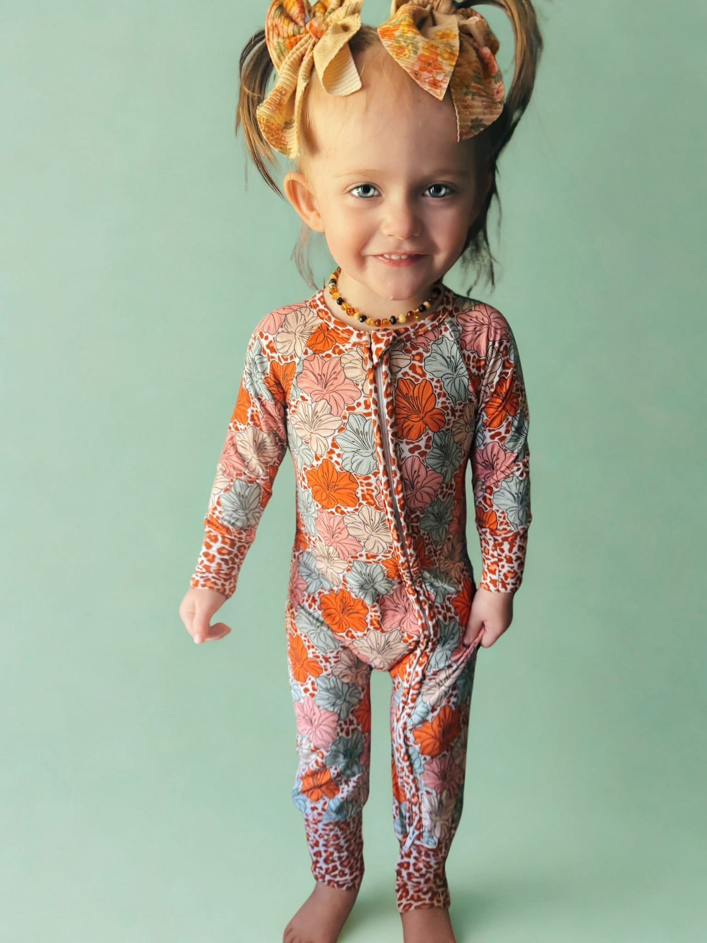 Leopard Lily Bamboo Romper