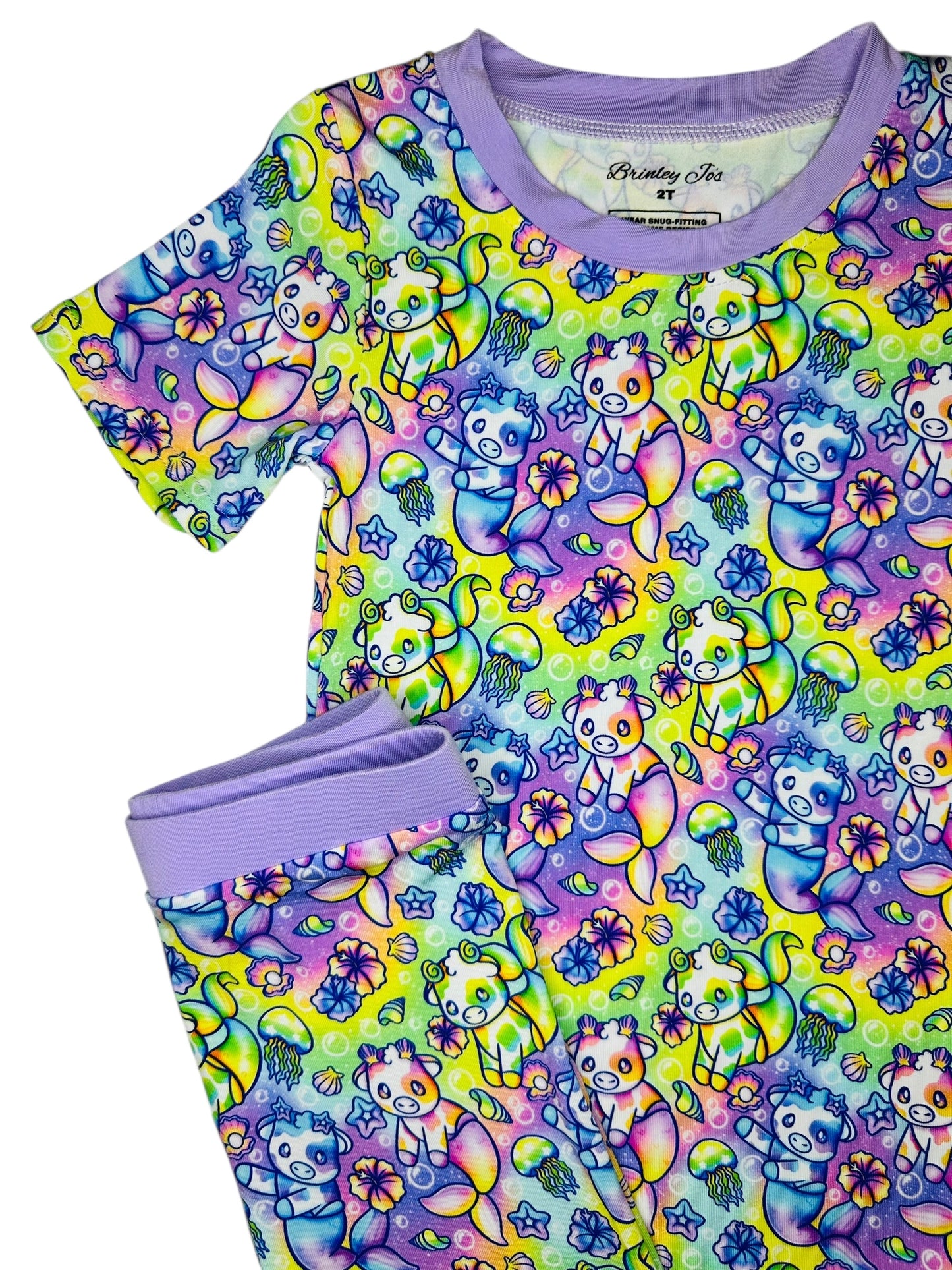 Moomaid Bamboo Short Sleeve & Shorts Two Piece Set