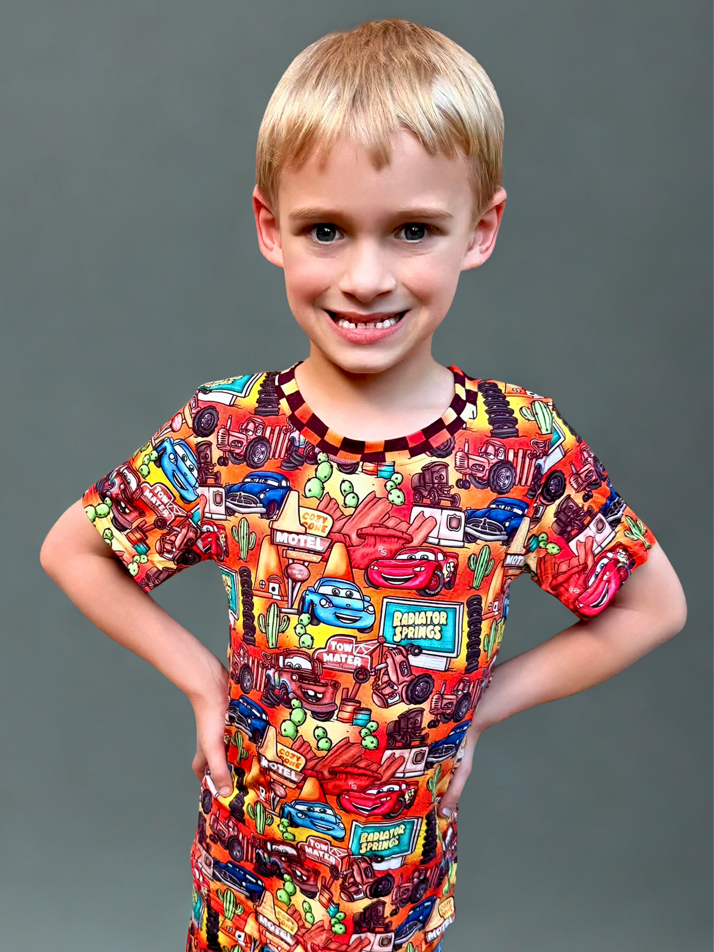 Rally Racers Bamboo Two Piece Short Sleeve and Short Set