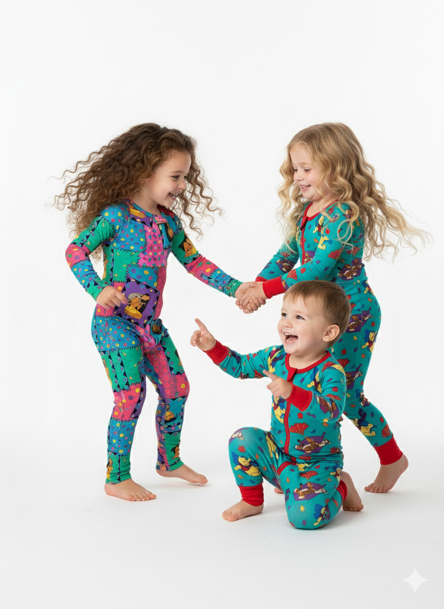 Retro Remix Bamboo Romper (pre order)