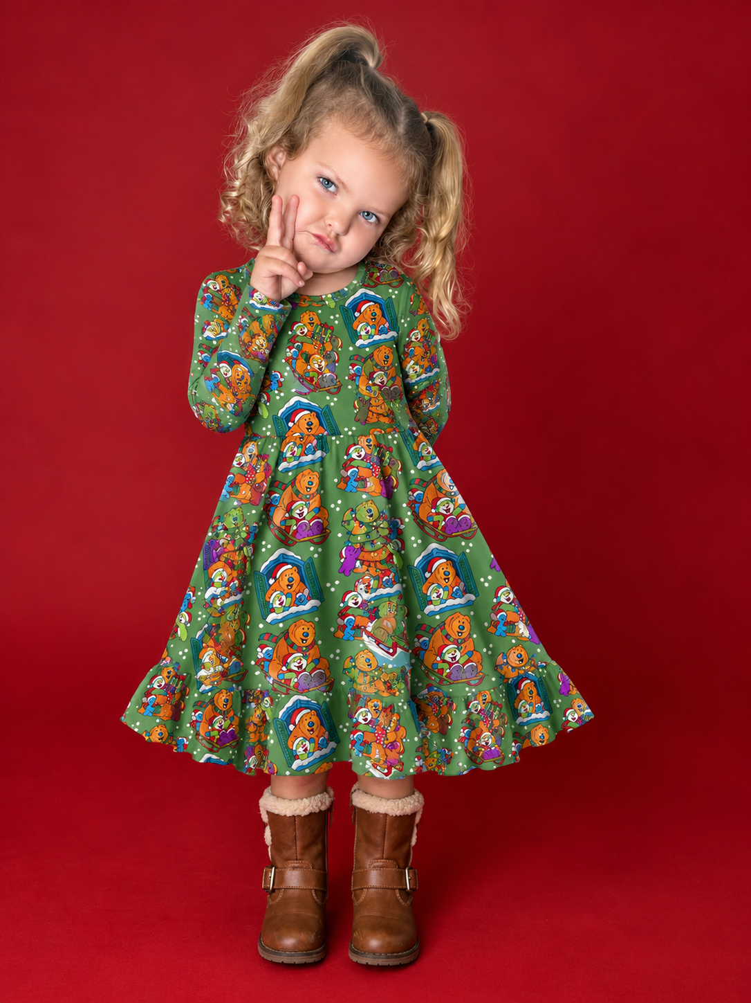 Friendmas Morning Bamboo Twirl Dress (Pre order with expected arrival time end of November)