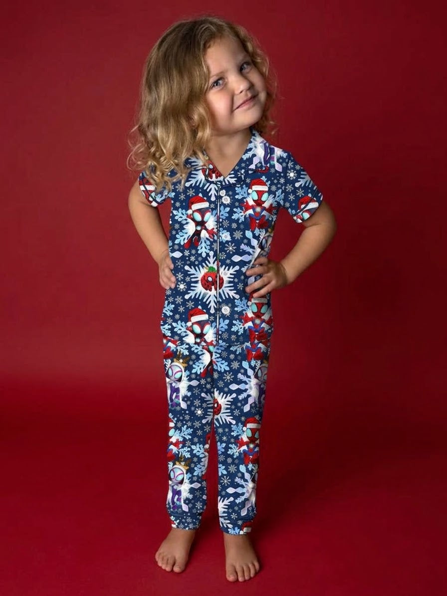 Winter Powers Toddler Bamboo Button Up Top and Bottoms Pajama Set (Pre Order with expected arrival end of November)