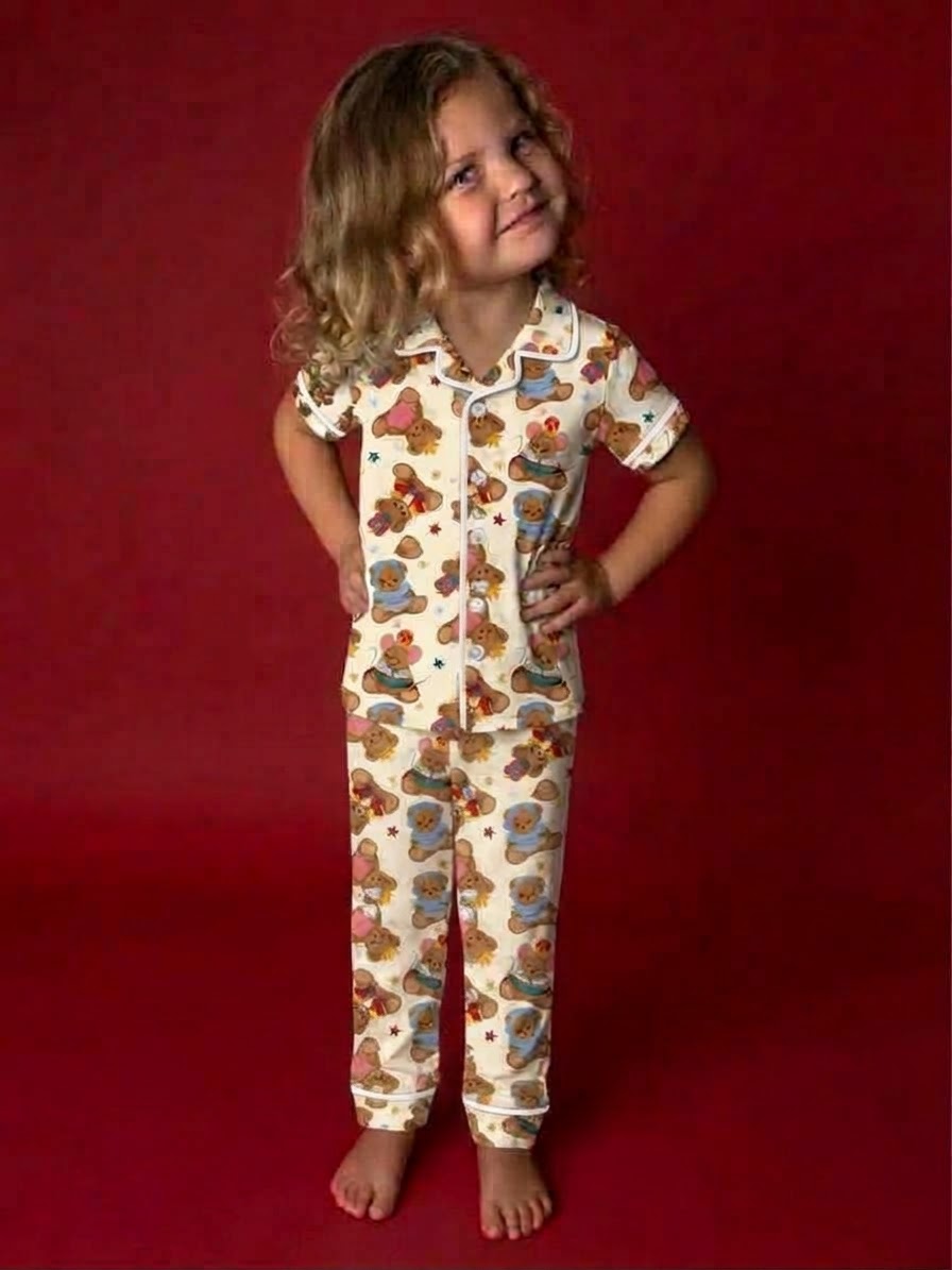 Whisker Wonderland Toddler Bamboo Button Up Top and Bottoms Pajama Set (Pre Order with expected arrival end of November)