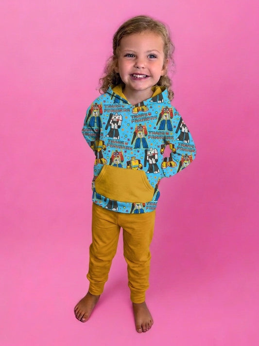 Retro Robot Bamboo Toddler Hoodie (Pre Order with expected arrival end of September)