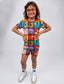 Hundred Acre Mosaic Bamboo Two Piece Short Sleeve and Shorts Pajama Set
