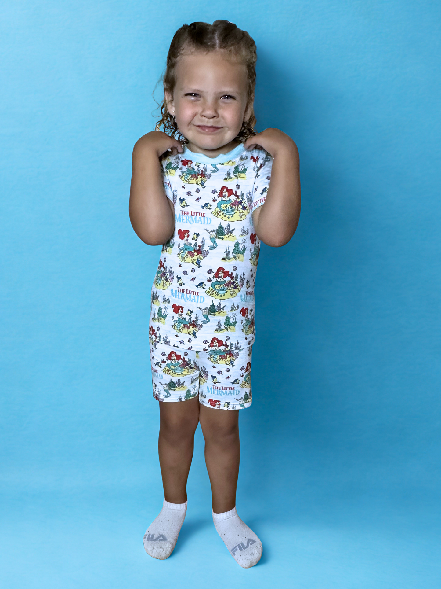 Ocean Princess Bamboo Two Piece Short Sleeve and Shorts Pajama Set