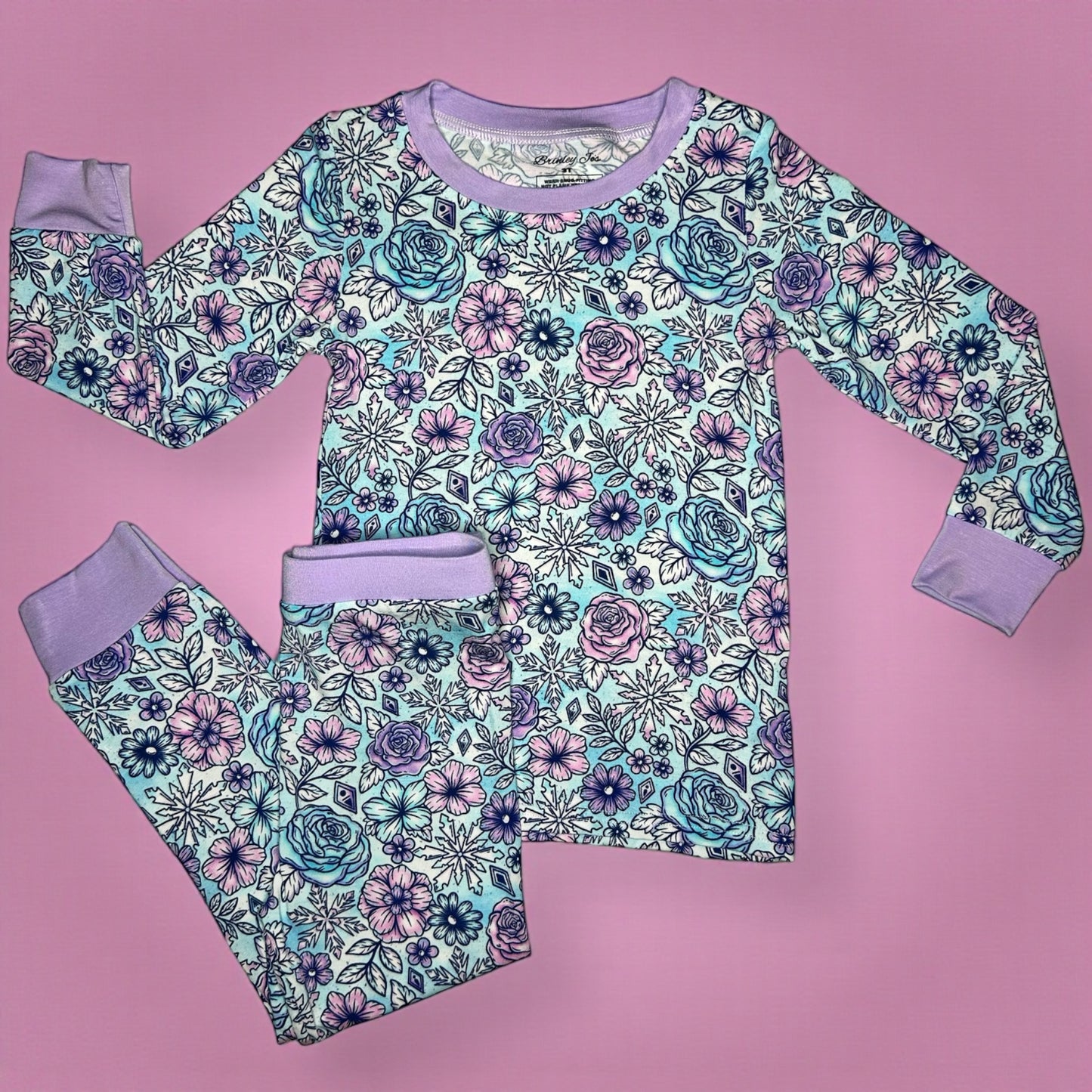 Arctic Bloom Bamboo Two Piece Pajama Set