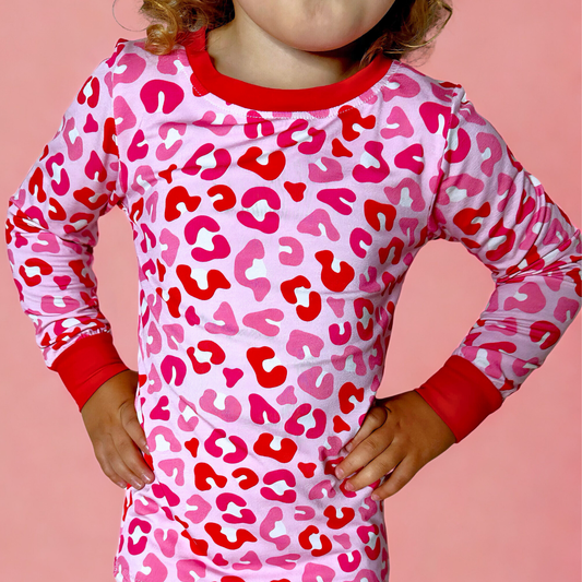 Pretty in Pink Bamboo Two Piece Pajama Set