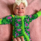 Purple Dinosaur Bamboo Romper (Pre Order with expected delivery August 2026)