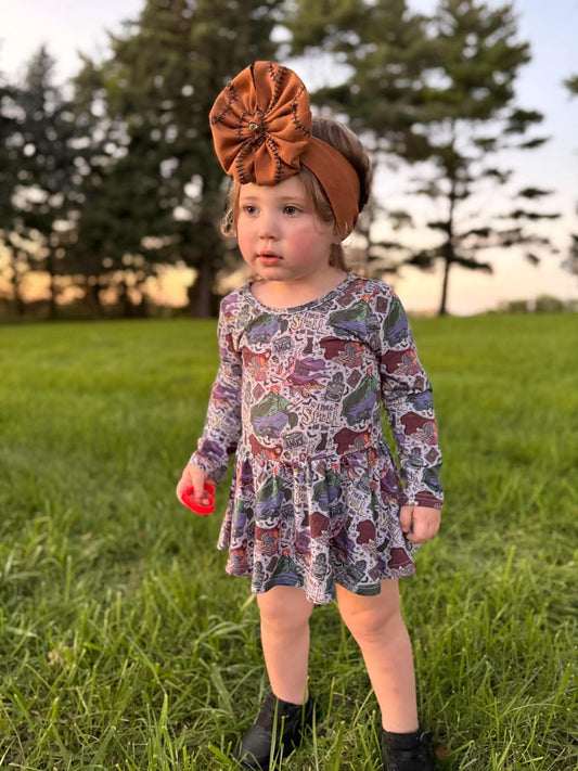 I Put A Spell On You Bamboo Twirl Dress with snaps