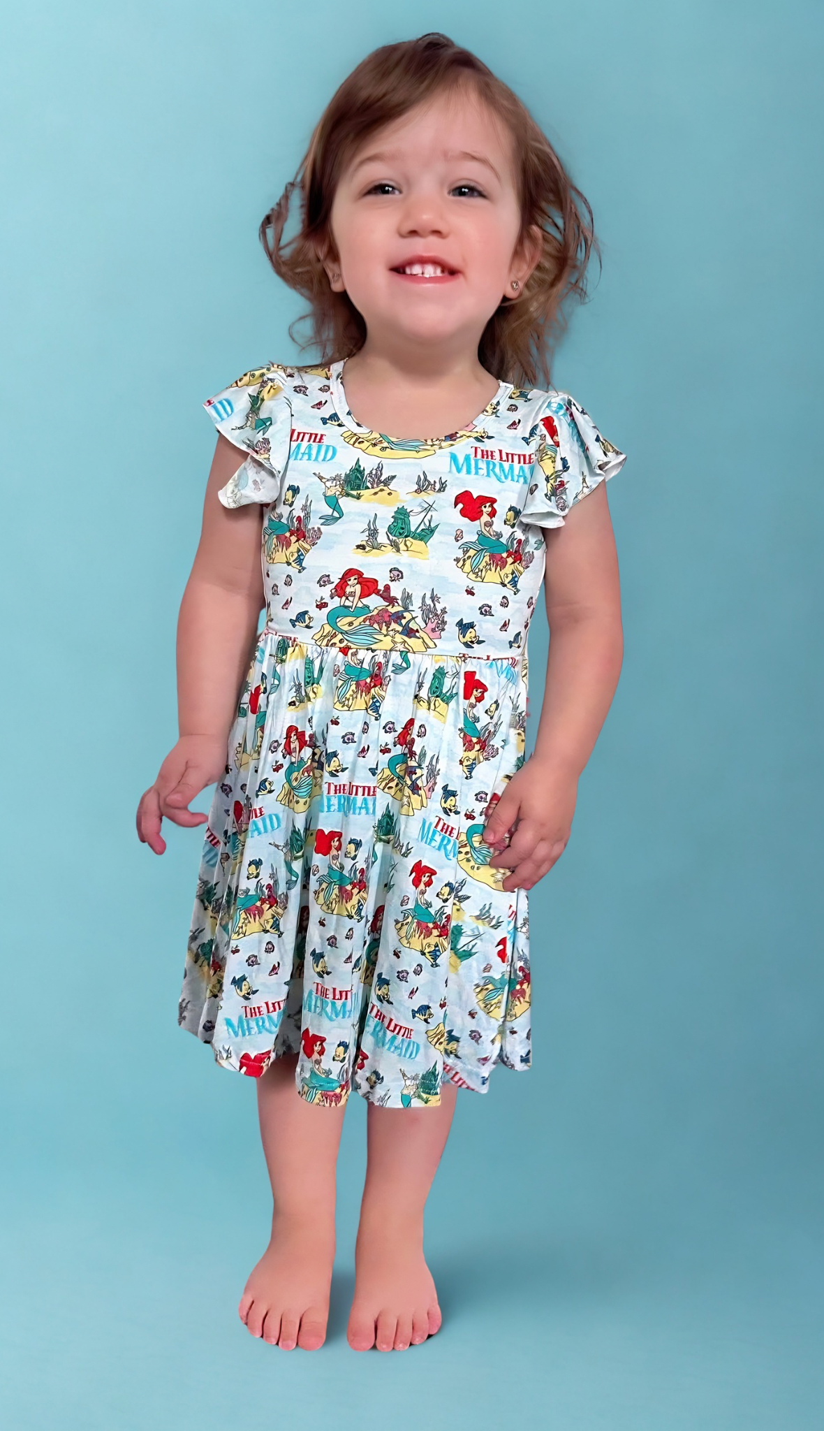Ocean Princess Bamboo Peplum Dress and Shorts Set