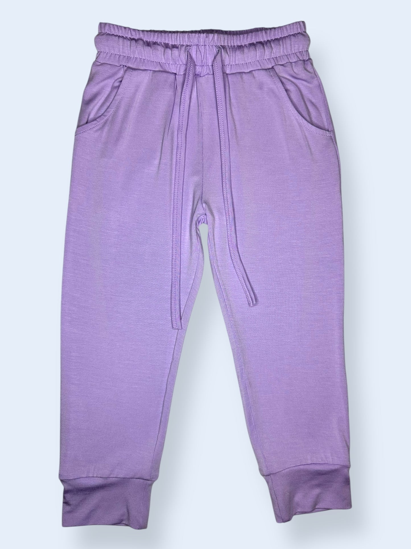 Arctic Bloom Light Purple Bamboo Joggers