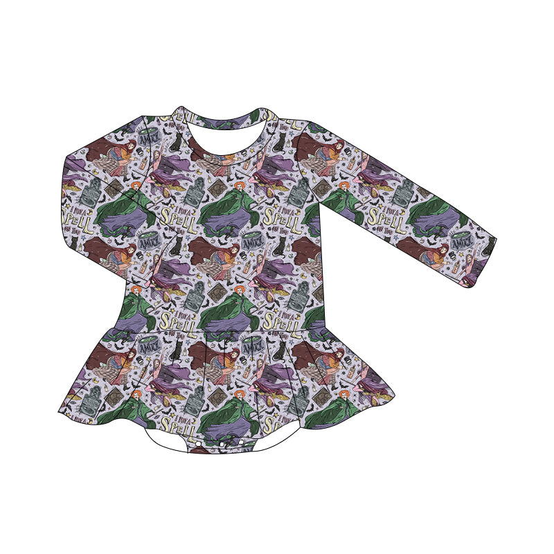 I Put A Spell On You Bamboo Twirl Dress with snaps (Pre Order with expected arrival end of August)